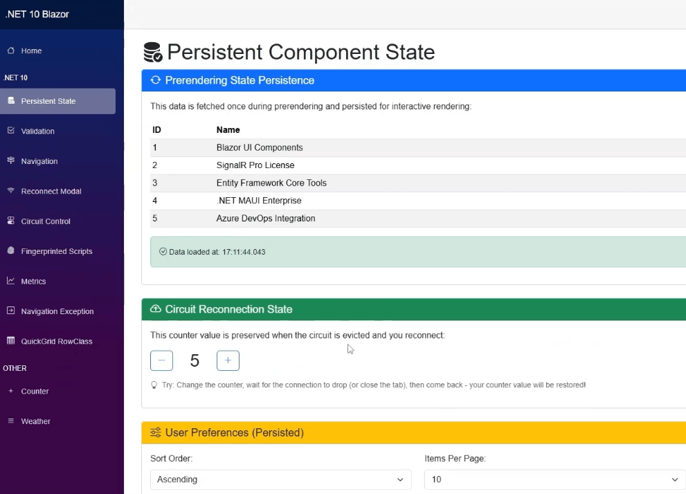 Blazor in .NET 10 for web development (component state) Blazor in .NET 10 for web development (component state)