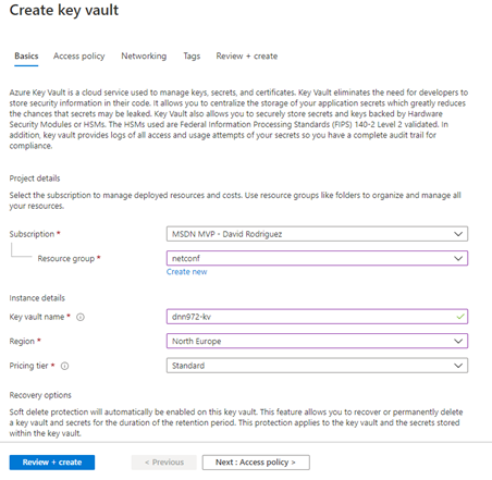 create-azure-key-vault