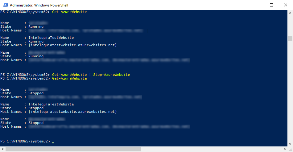 azure-website-powershell